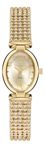 Relógio Technos Feminino Mini Joia - 2035mzh/1d Correia Dourado Bisel Dourado