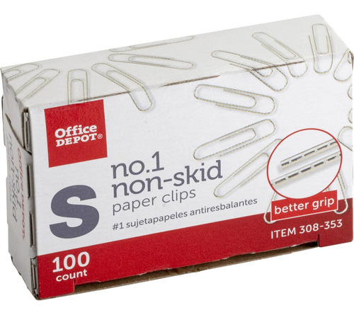 Clips De Papel De Marca De Oficinas, Número 1 Regular, No
