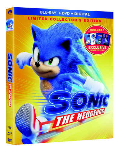 Edição De Colecionador Sonic The Hedgehog Blu-ray + Dvd + Dí