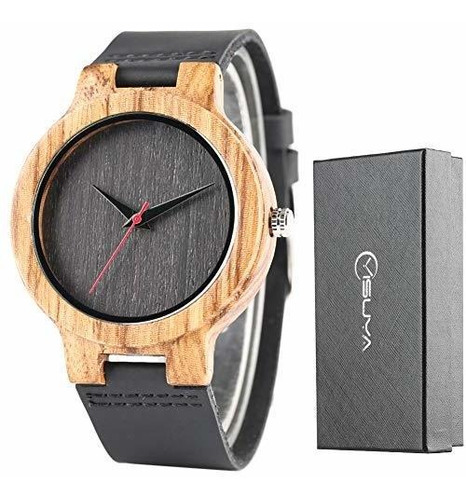 Reloj De Madera Creativo Para Hombre Analogico Minimalista C