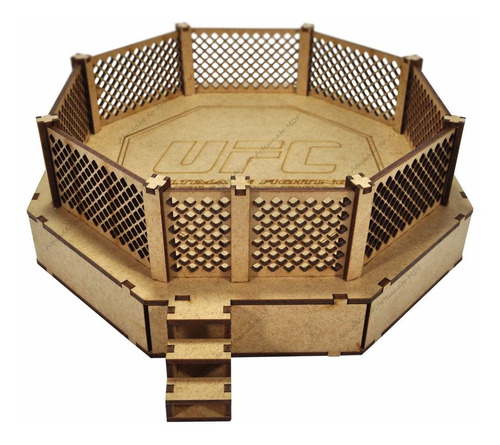 Miniatura Octógono Ufc Ring - 3d - 8,5x23,5x27 - Mdf