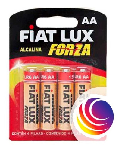 Pilha Alcalina Aa Forza Fiat Lux Caixa Com 48 Pilhas