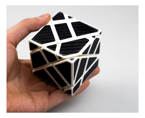 Cuberspeed Ghost 3x3 Blanco Con Pegatina Negra Cubo Mágico 3