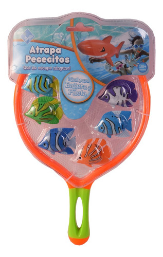Imagen 3 de 8 de Juego Para Pileta De Atrapar Peces Con Red Mas 6 Peces Pesca