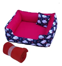 Comprar Cama De Cachorro Caminha Pet Pra Cachorro Ou Gato 60x60 Gv enxovais caminhas pet Cor Vermelho