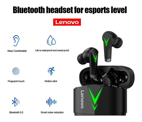 Imagen 4 de 4 de Audífonos Gaming Lenovo Lp6, Xg01 Inalámbricos, Bluetooth