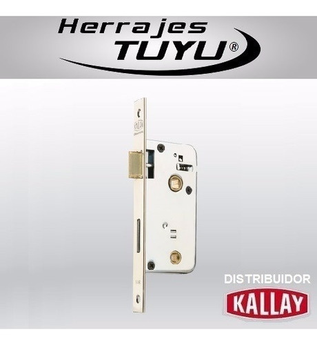 Imagen 3 de 4 de Cerradura Puerta Placa Baño Kallay 505 Punta Redonda