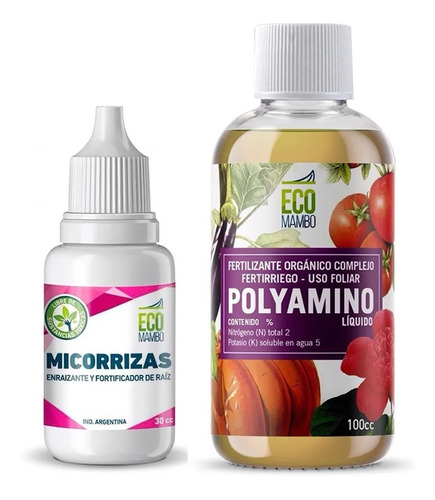 Ecomambo Micorrizas 30cc Con Polyamino Bioestimulante 100cc