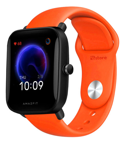 Correa Compatible Con Amazfit Pop Pro Naranja Broche 20m