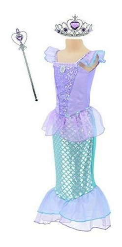 Little Mermaid Princess Ariel Costume Para Niñas Dress Up P