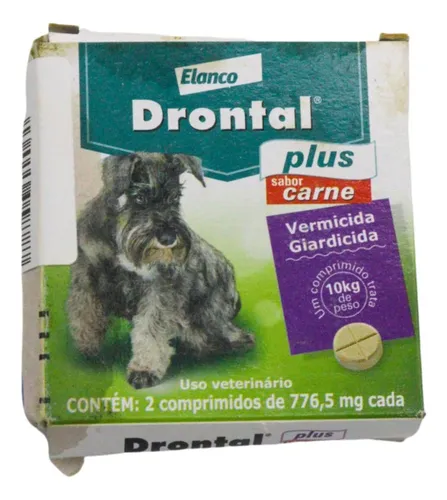 Sal verm fuga de carne Drontal Plus para perros 10 kg 2 c psulas