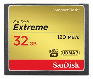 Cartão Memória Extreme Compact Flash 32gb 120mb/s Sandisk
