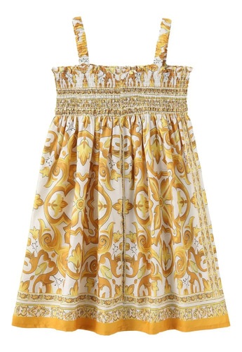 Vestido De Verano Para Niños Dhome, Algodón Sin Mangas