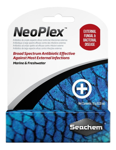 Seachem Neoplex 10g Medicamento Peces Infecciones Externas
