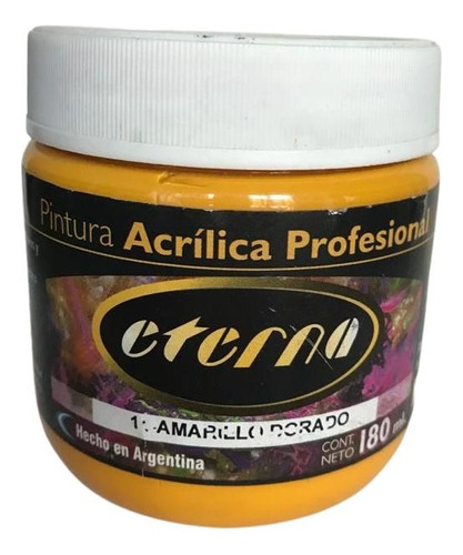 Acrílico Profesional Eterna 180 Ml Amarillo Dorado