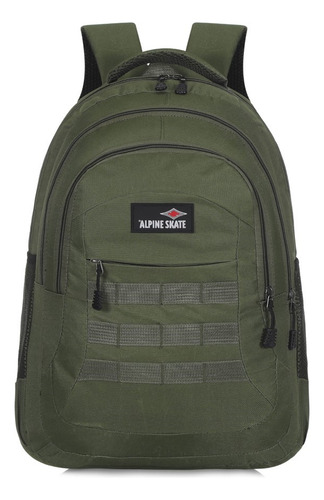 Mochila Militar Alpine Skate Tactica Camping C/ Molle Grande Color Verde 17750 Diseño De La Tela Liso