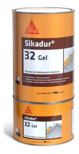 Adhesivo Base Epoxi Sikadur 32 Gel Sika  A+b X 1kg