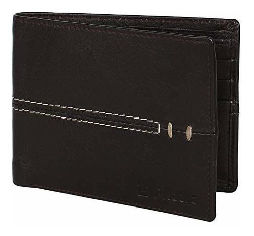 Manija De Cuero Genuino Bifold Wallet Artesanado Para Rq439