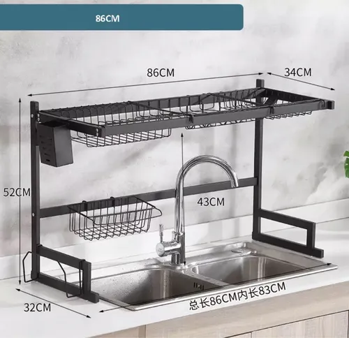 Escurridor Platero Estante Secar Platos Hogar Cocina 85cm