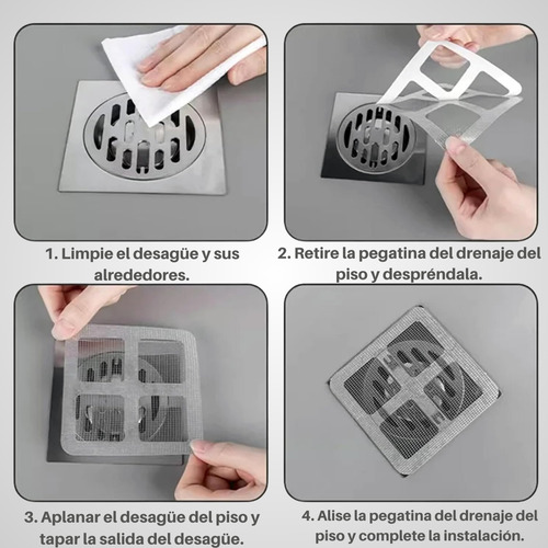 Pegatinas Desechables De Malla Para Drenaje De Ducha 20pz