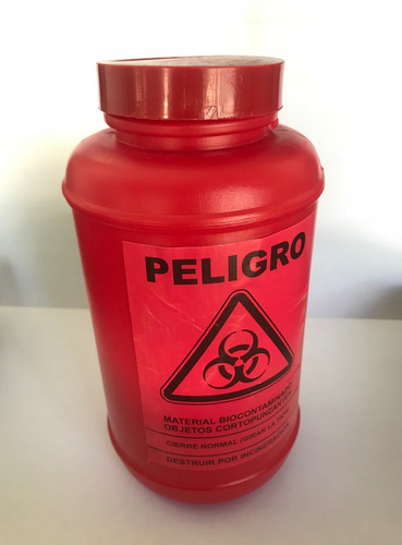 Descartador Plástico Para Materiales Contaminados  1 Lt 