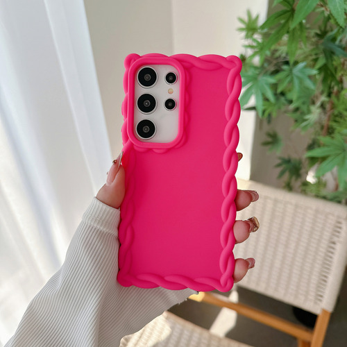 Funda Para Samsung Galaxy A06/a16/s24 Fe, Brillo Metálico Mate Y Marco Retorcido, Silicona Suave Que Absorbe Los Golpes