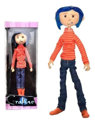 Figura De Acción Neca Coraline 7 En Camisa A Rayas, Juguete