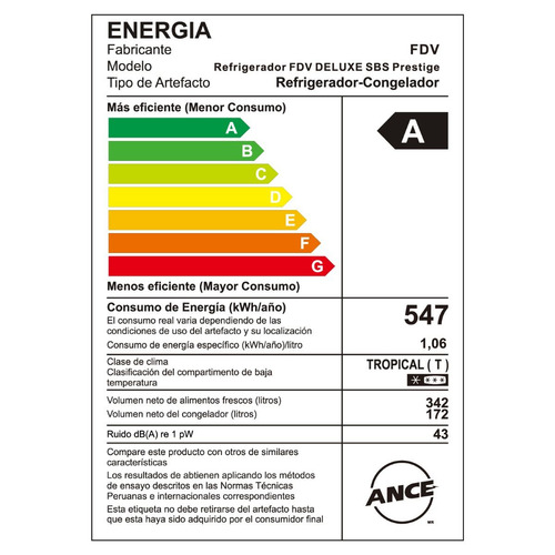 Refrigerador Fdv Deluxe Prestige Black 514l No Frost