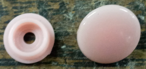 110 Broches A Presion Plastico * 15 Mm * Rosa * Condal *