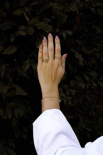 Pulseira Feminina De Ouro 18k Com Berloques Coração