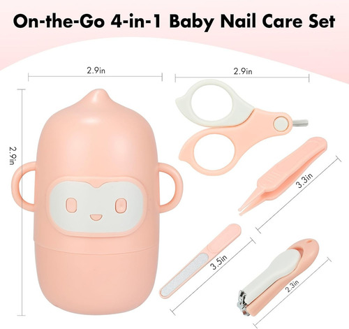 Kits De Uñas Para Bebés, Cortaúñas 4 En 1 Para Recién Nacido