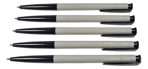 Boligrafo Sabonis Fb159 Tinta Normal Retractil Bote 24 Pcs Tinta Negro Exterior Negro
