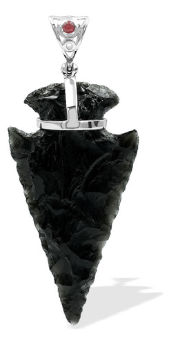 Dije De Punta De Flecha De Obsidiana Con Fardo De Piedras