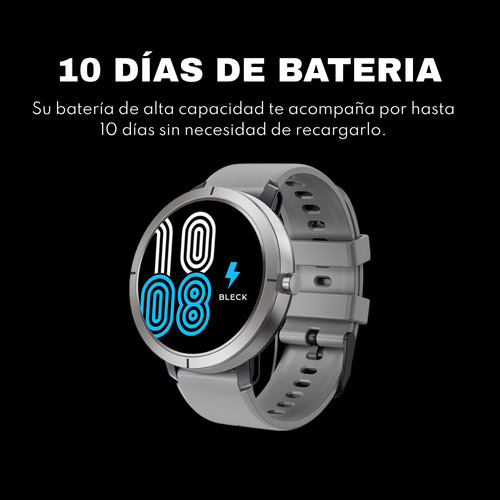 Smartwatch Bleck Luna Pro Gps Integrado Sumergible 5 Atm Negro Deportiva Negro Negro