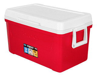 Cava Hielera Enfriador 48qt/45 Litros Rojo Y Azul