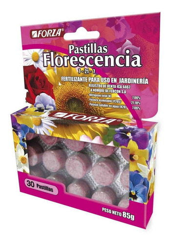 Forza Pastillas Flores Rosadas X 30