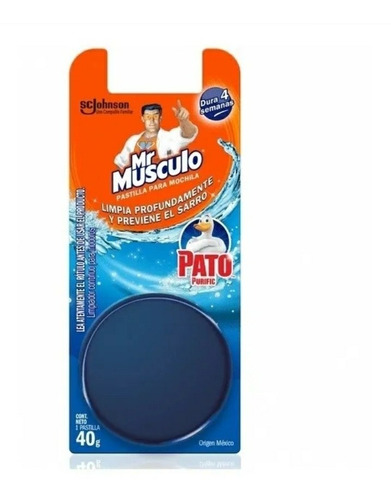 Bloque Limpia Inodoro Mochila Pastilla 40 Gr Mr Musculo Pato