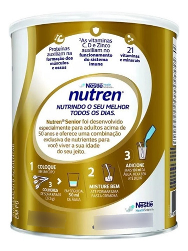 Suplemento Nutren Senior Sem Sabor Nestle Para Adultos 50+