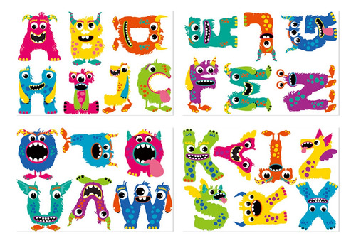 Adhesivo De Pared De Pvc Con 26 Letras, Extraíble, Mural Art