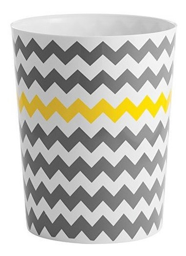 Bote De Basura Chevron, Gris Llo, 8 X 8 X 10