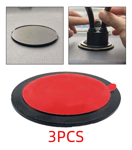 3x Dashboard Suction Copa De Montaje Disco Sticky Disc 73 Mm