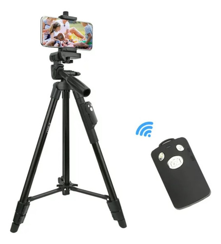 Tripode Para Celular Camara Profesional 360° 125cm Negro