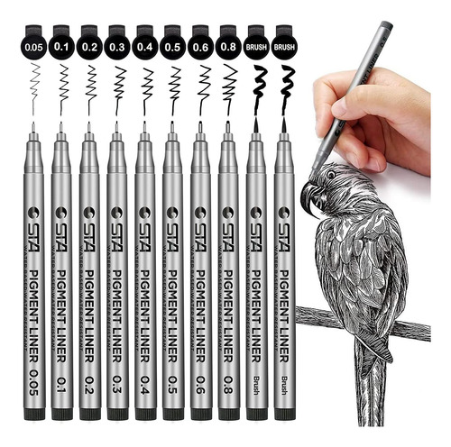 Bolígrafos De Tinta Negra Micro-pen Fineliner - Bolíg...