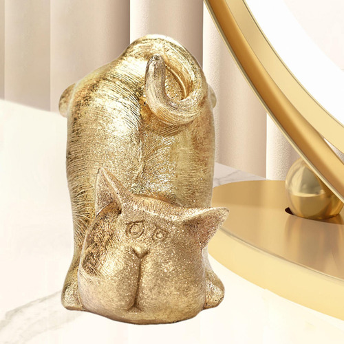 Estatua De Gato Figurina De Animales Fun Estilo C