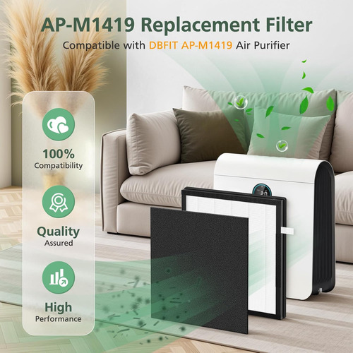 Filtro H13 True Hepa Y Carbón Activado Compatible Con Purifi