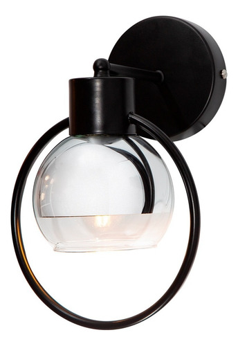 Lámpara De Pared Lumimexico 23129-2 Modern Luxe Negro E27 40w 1 Luz