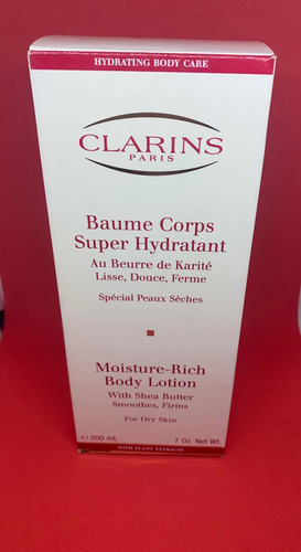 Imagen 1 de 5 de Clarins Crema Balsamo Super Hidratante - Corporal / 200ml
