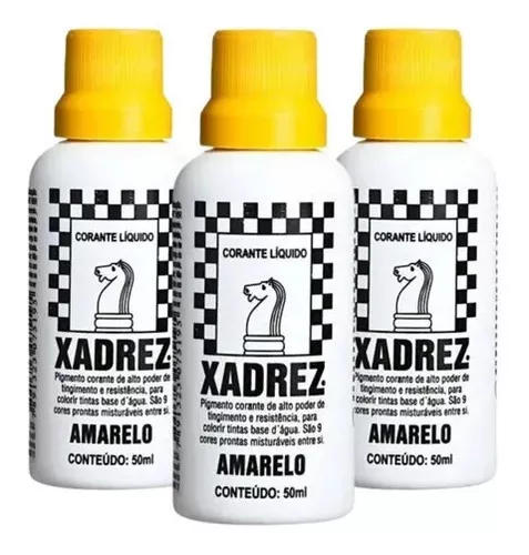 Corante Pigmento Liquido Xadrez Bisnaga 50ml - kit com 6un