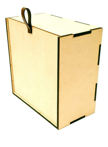 Caja Con Tapa Deslizable 20x20x10 Cm En Mdf Personalizada