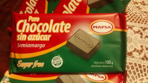 Chocolate Mapsa Free Sugar -diabeticos-sin Azucar, 100grs,